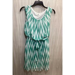 CATO Women's (Size 14/16W) Sleeveless Round Neck Elastic Belted Waist Dress Poly